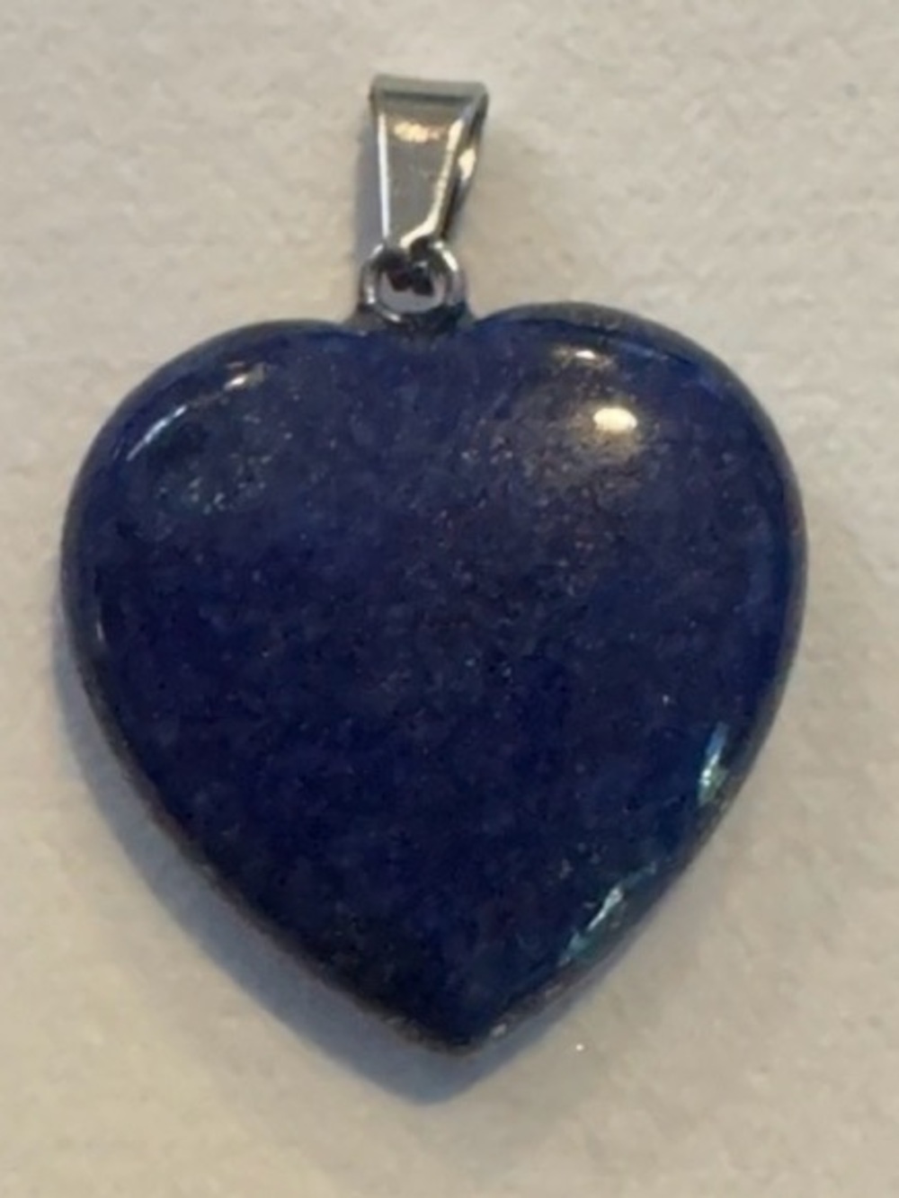 Blue Heart Lapis Lazuli Gemstone Heart Pendant